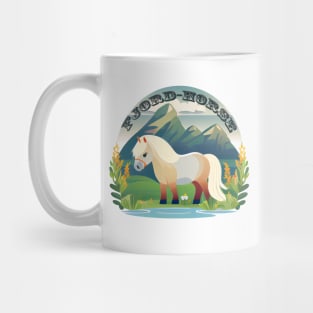 Norwegian Fjord Horse on grass - Horses Mug